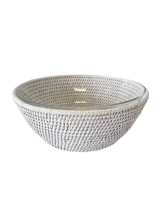 SALAD BOWL WITH OCEAN GLASS