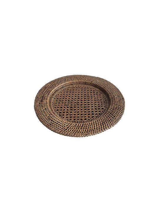 RATTAN ROUND CHARGER PLATE