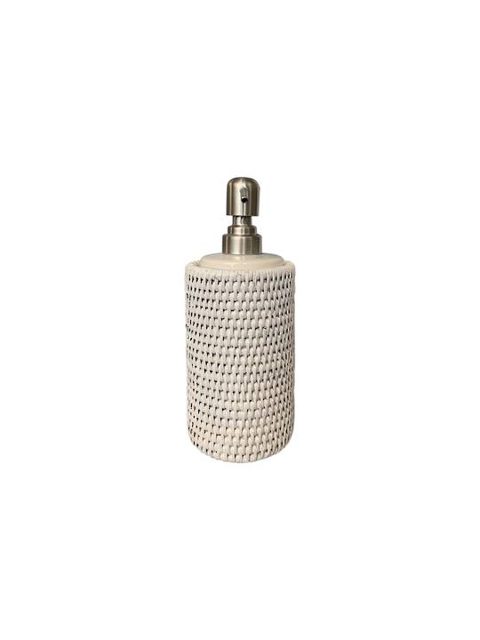 ROUND LIQUID SOAP PUMP RATTAN SLEEVE