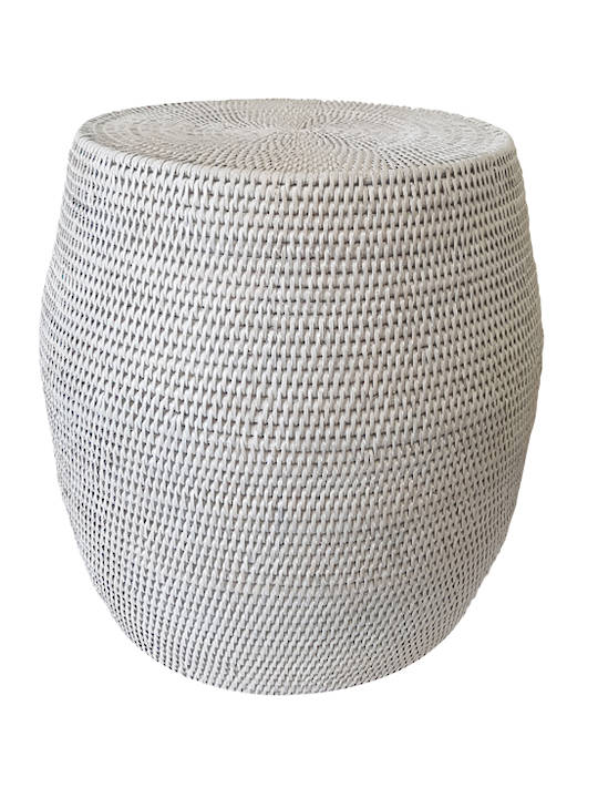 DRUM STOOL WHITE