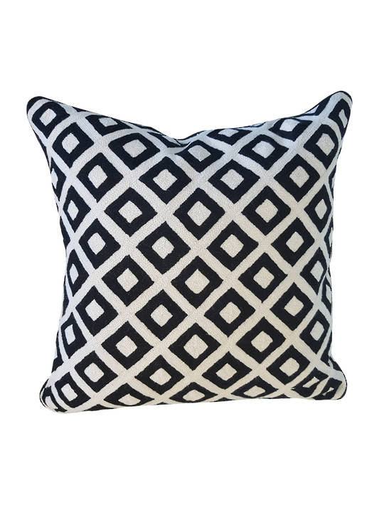 CUSHION COVER BLACK/WHITE DIAMOND