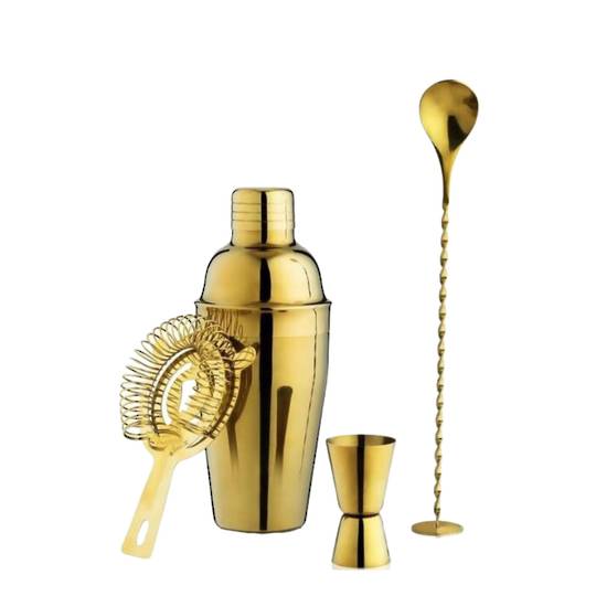 STAINLESS STEEL COCKTAIL SET GOLD