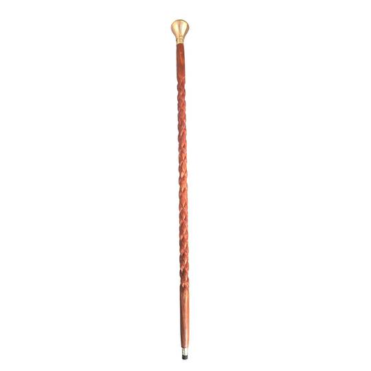 WOOD WALKING STICK WITH COMPASS