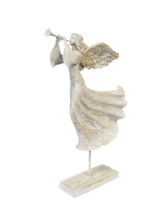 FLOATING RESIN ANGEL W/TRUMPET - MIN 2