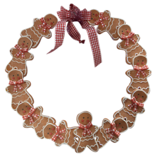 Gingerbread claydough wreath