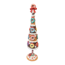 pink topped gingerbread tree