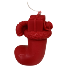 red boot candle