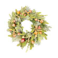mushroon/pine/cinnamon wreath