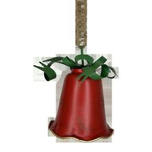 Large Red Bell Green bow