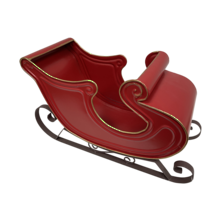 RED METAL SLEIGH