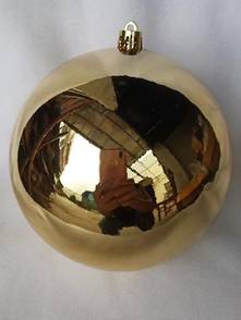 100MM Gloss Champagne Bauble (6)