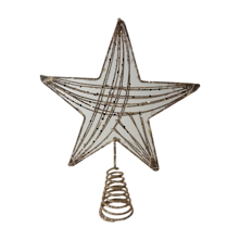 wire tree top star with glitter