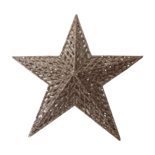 plastic tree top star with glitter