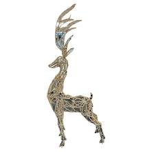 Large wire and mirror standing deer