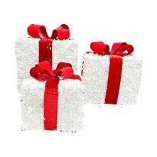 set3 red and white thread gift boxes
