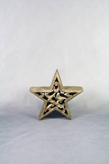 12CMH CARVED WOOD STAR WITH GOLD GILT COVERING
