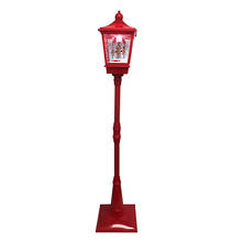 RED STREET LAMP WITH CAROUSEL