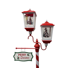 MUSICAL DOUBLE CANDY CANE MOVING LANTERN