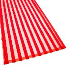 RED FLOCKED STRIPED ORGANZA TABLE RUNNER (4)