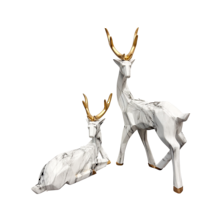Pair marbled deer