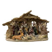 NATIVITY IN WOOD STABLE