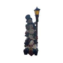 125CMH STACK SNOWMAN STAND BY LAMPSTAND W MUSIC & LED LIGHT