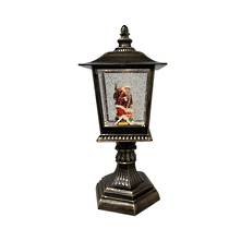 LAMP ON STAND BLOWING SNOWGLOBE WITH SANTA