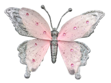 PINK / SILVER BUTTERFLY WITH CLIP (12)