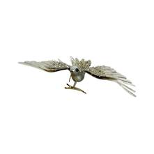 19cml Champagne double wing bird on clip (6)
