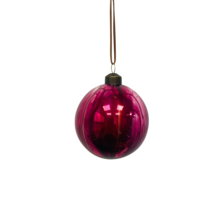 PINK MARBLED GLASS BALL (12)