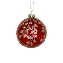 red glass ball with gold vine hanger (12)