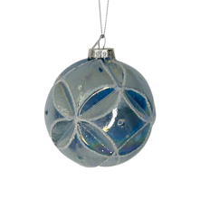 pur/blue flower indent glass ball hanger (12)