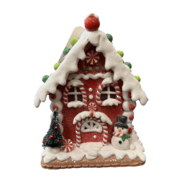 Red gingerbread house LED