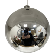 20cmd shiny silver ball hanger