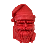 large red santa head candle