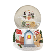 turret gingerbread house snowglobe