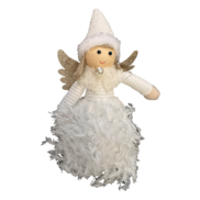 white fluffy dress angel