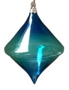 BLUE GLASS DIAMOND HANGER (6)