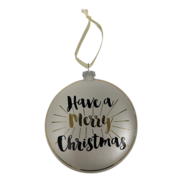 *10CMD GLASS DISC ' HAVE A MERRY CHRISTMAS' (12)