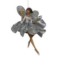15.5CMH FAIRY HANGING ORNAMENT IN SILVER