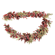 Iced berry/gold leaf garland