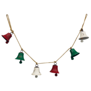 140CML RED/GREEN / WHITE BELL GARLAND