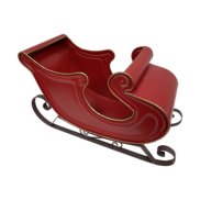 RED METAL SLEIGH