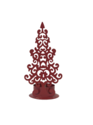RED METAL STYLISED TREE CANDLE HOLDER (12)