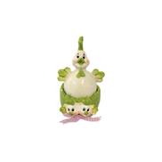 GREEN CERAMIC CHICK POT WITH CHICK LID