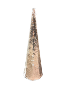 40CMH PINK AND WHITE SEQUIN CONE