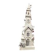 55cmh white wooden church