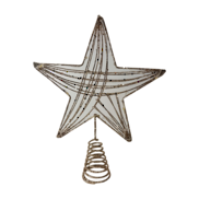 wire tree top star with glitter
