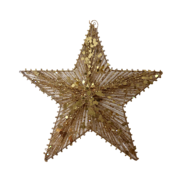 Polyester thread flat star with glitter