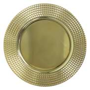 CHARGER PLATE - GOLD PYRAMID (12)
